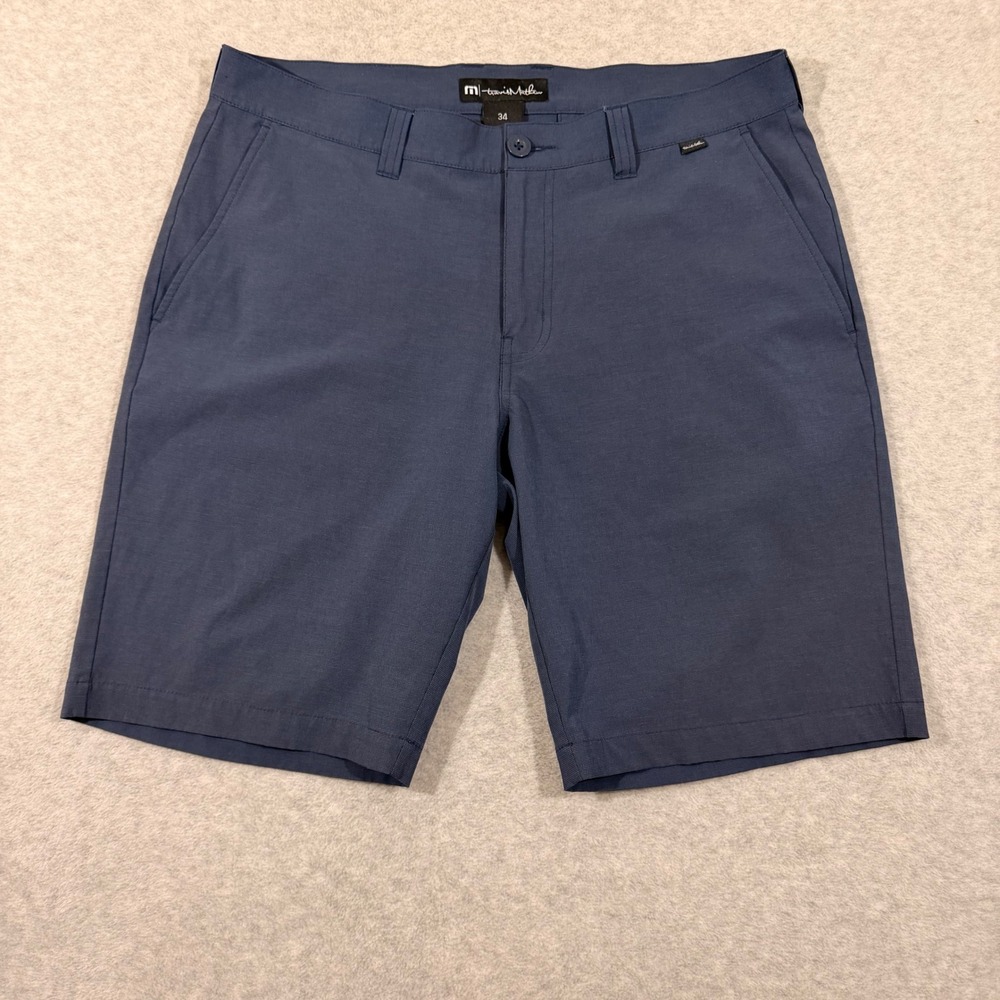 TravisMathew Golf Shorts Mens‎ 34 Blue  Performance Micro-Texture Beck